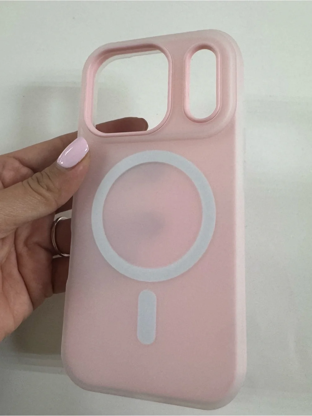iPhone 17 pro Pink MagSafe Compatible Silicone Phone Case